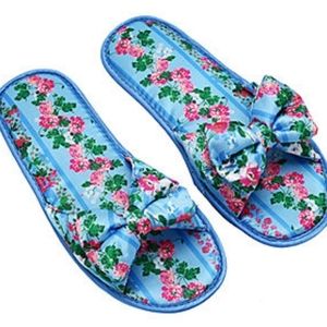 Macbeth Satin Printed Slide-On Slippers